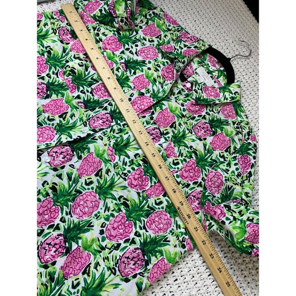 Charter Club Womens Linen blend Floral Long Sleeve Button up Shirt size Large - Picture 7 of 15